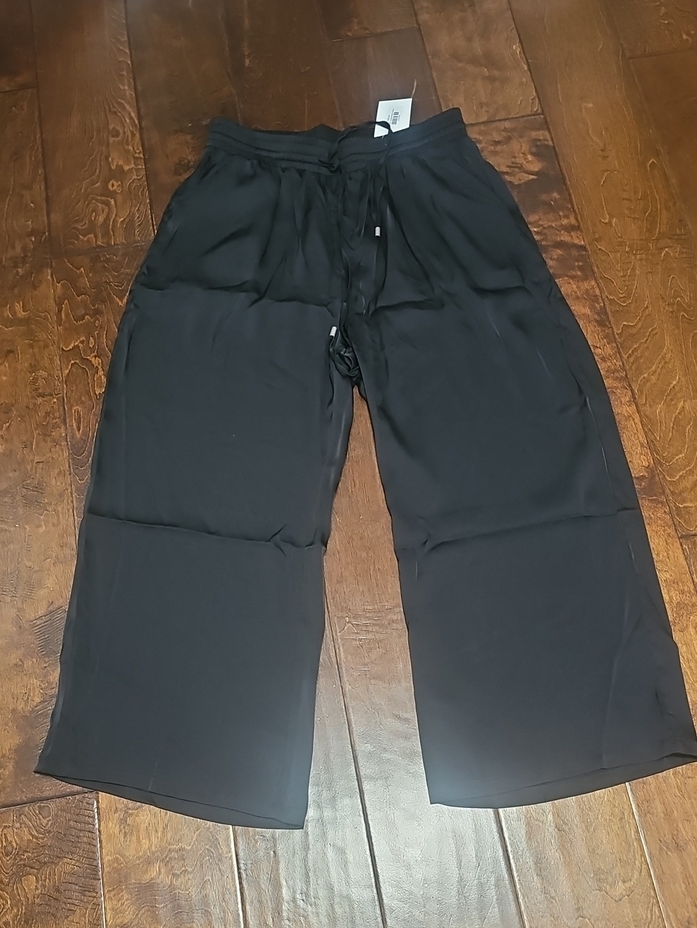 JODIFL XL Black Wide-Leg Drawstring Pants NWT